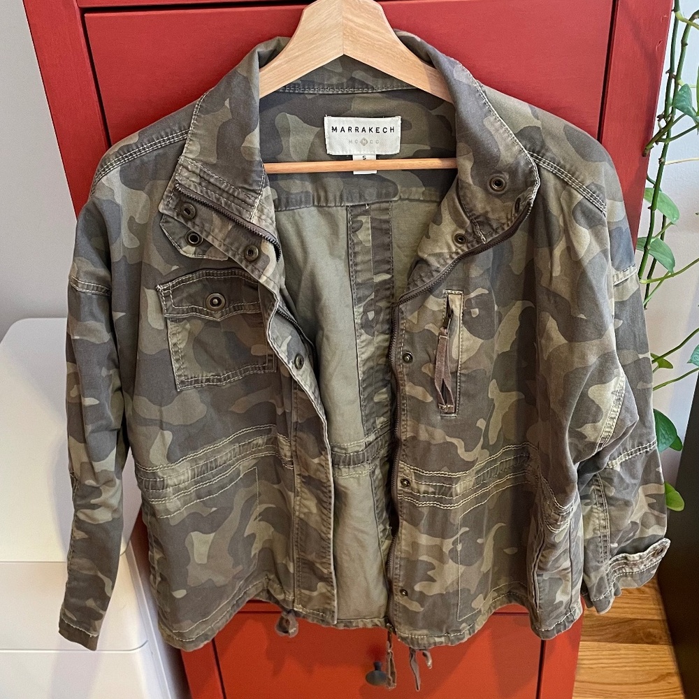 Marrakech Boxy Camo Jacket from Anthropologie
